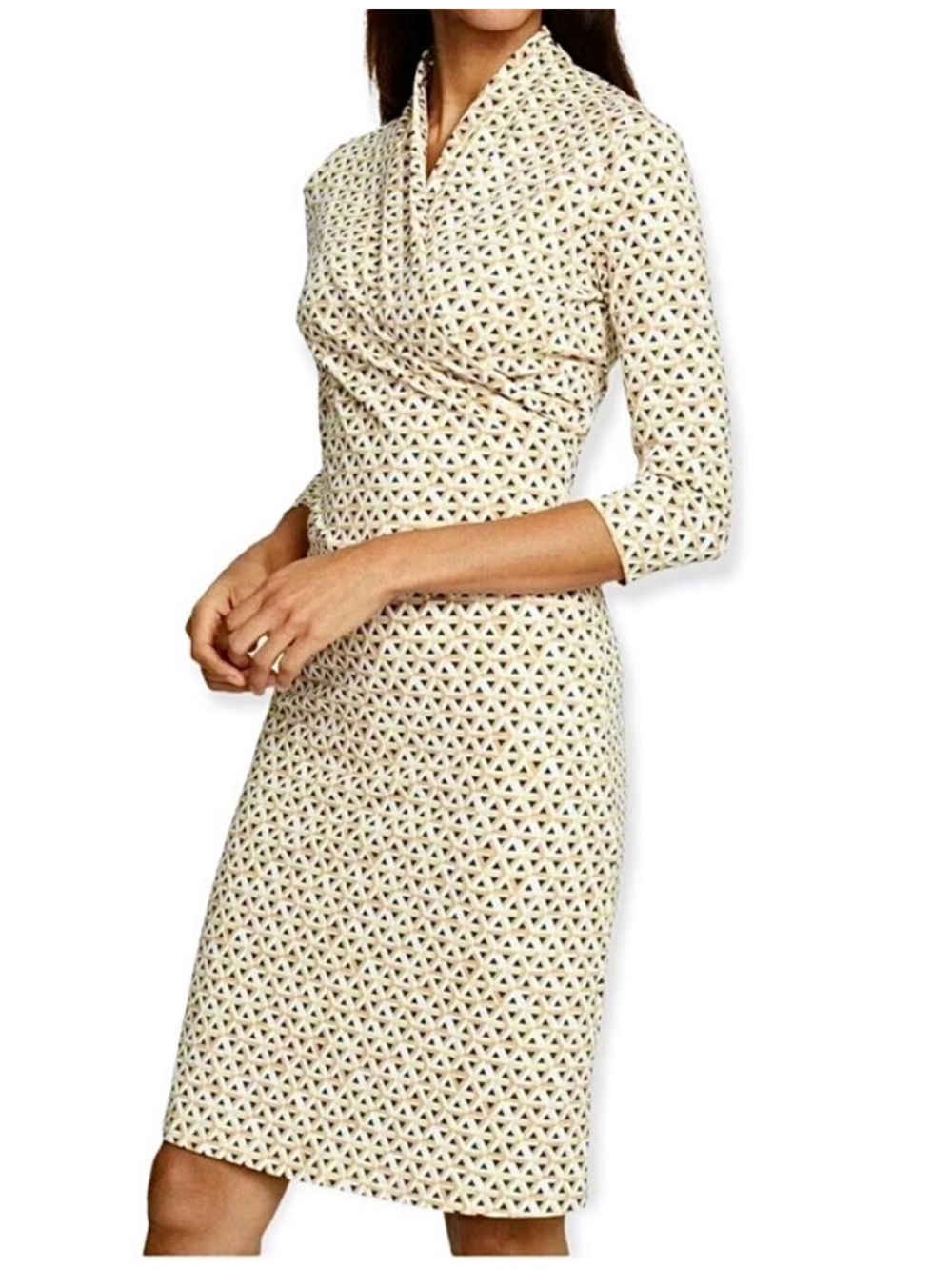 J. McLaughlin Panama Catalina Cloth Faux Wrap Dress size XL